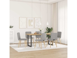 Maison Exclusive - Sillas De Comedor 6 Uds Tela Gris Nube