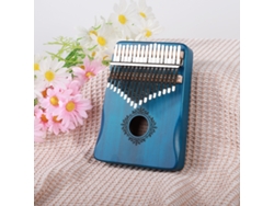 Piano de pulgar Kalimba Siurn de 17 teclas con protector de mano azul
