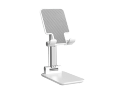 Soporte Plegable Ajustable De Abs Para Teléfono Y Tableta Con Base Sólida Para Ver Vídeos - Blanco