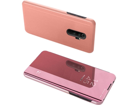 Carcasa Xiaomi Redmi Note 8 Pro LMOBILE Clear View Transparente - Rosa