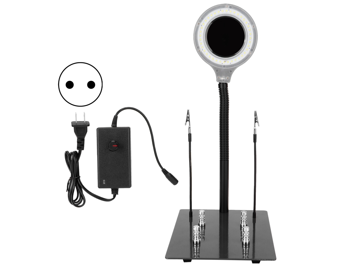 2026-lámpara De Lupa 40 Led 15x Con Manguera Ajustable Para Identificación De Joyería Y Reparación De Circuitos Eu 110‑220v