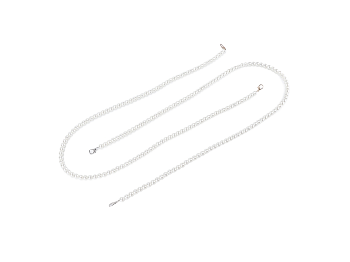 2pcs Correntes de Pérolas Imitation para Bolsa Handle Strap Acessórios Decoração 1m
