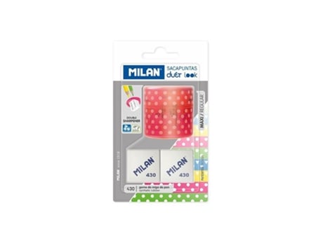 Sacapuntas MILAN + 2 Gomas 430