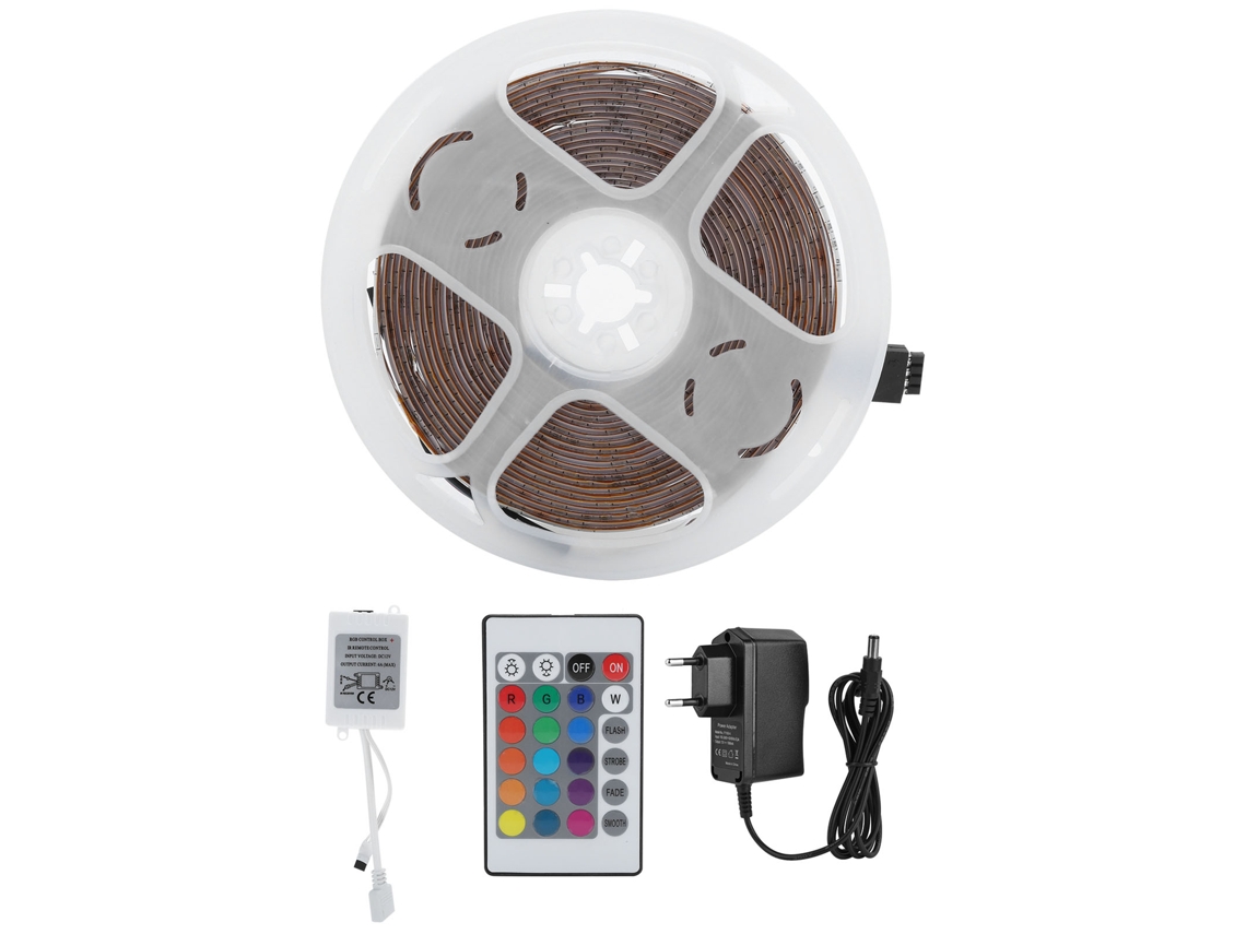 Yncm2026-tira Led 5m 60 Leds/m Rgb2835smd Suave Dc12v Con Control Remoto