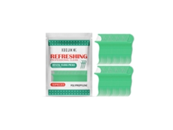 Hilo dental en barra Eelhoe, soporte interdental, almohadilla desechable portátil para limpieza bucal.