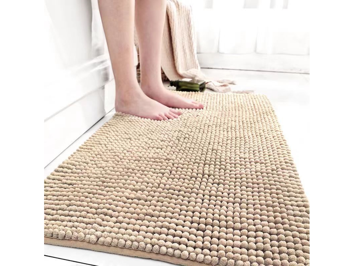 Alfombra De Baño De Fibra (albaricoque), Antideslizante, Absorbente, Lavable A Máquina, De Terciopelo De Secado Rápido.