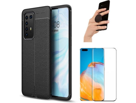 Carcasa, Protector y Popsocket Huawei P40 Pro Rugged Leather Negro