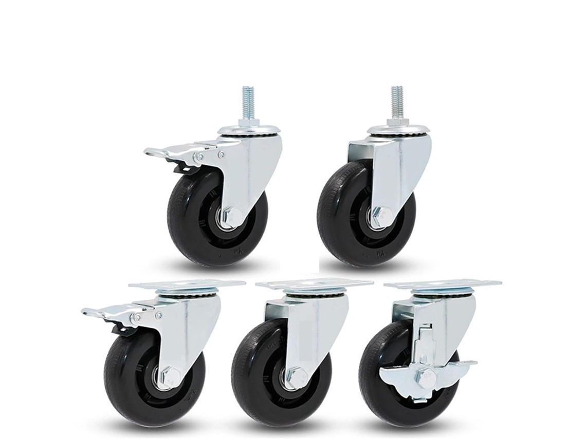 Rueda Goma 3 Pulgadas Freno Para Muebles Ideal Para Uso