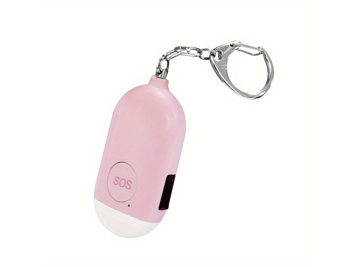 Llavero con alarma personal, recargable por USB, 130 dB, para mujer, SOS de emergencia, luz LED, duradero, uso multifuncional, STELASPLEN