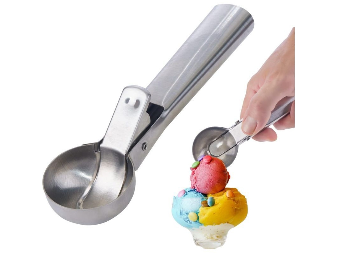 2026da-cuchara Para Helado De Acero Inoxidable Con Liberación Por Disparador, Cuchara De Cocina Multiusos Linjou
