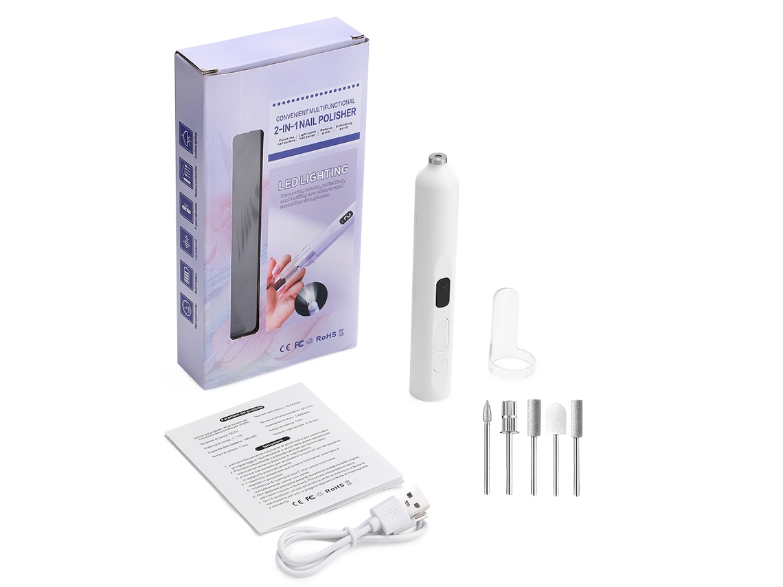 Pulidora de uñas eléctrica inalámbrica profesional, ideal para reparar uñas y para la decoración de uñas en gel. Mdug