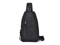 Bolso bandolera negro, informal, de tela Oxford, bolso de hombro para mujer.