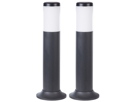 Conjunto de 2 lámparas de bolardo de jardín negras BELIANI Gardner