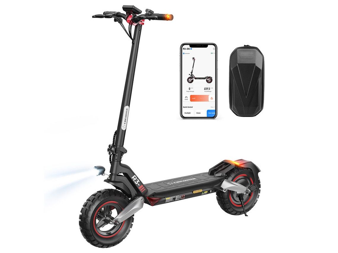 Patinete eléctrico Circooter R3, versión Abe, 500 W, 48 V, 15 Ah, velocidad máxima de 20 km/h, autonomía de 100 km, freno de disco y freno electrónico, control por aplicación.