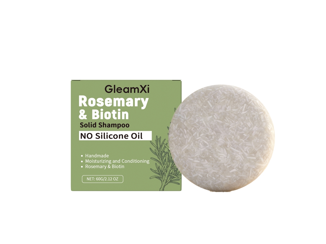 Pastilla de champú con romero y biotina.