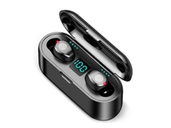 Auriculares Inalámbricos Bluetooth F9-2 Negros Con Control Táctil Y Cancelación De Ruido, Estuche De Carga.