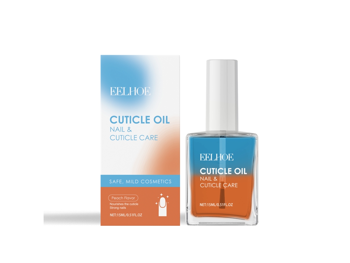 Aceite para cutículas de durazno, dos capas