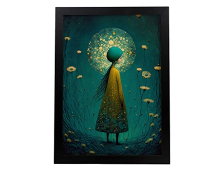 NACNIC Poster Margaritas En Estilo Surrealismo Cinematográfico Ilustraciones Y Grabados De Historieta Abstracta Y Artística A3 Marcos Negros