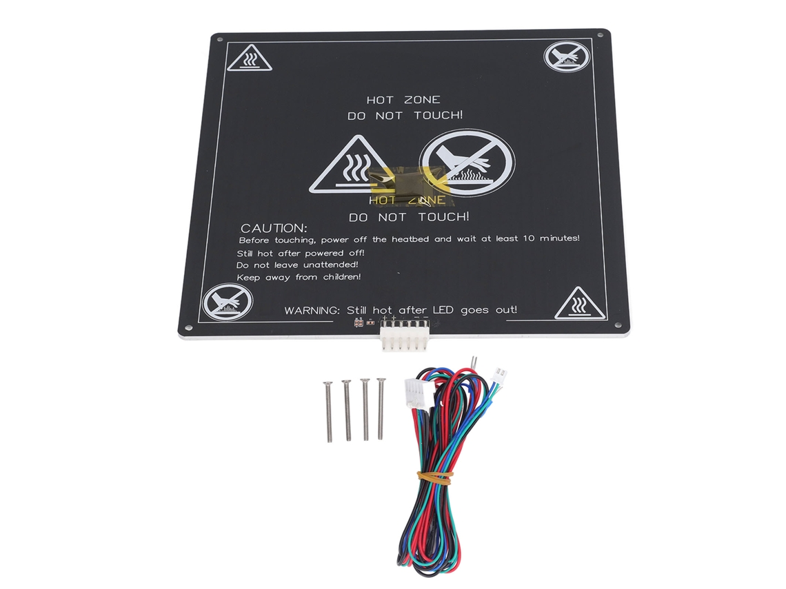 Placa De Aluminio Con Cama Caliente 12v 1.2ω Para Impresora 3d A8 A6 A2 220x220x3mm Con Cable