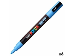 Rotulador POSCA Pc-3M Azul Celeste 6 Unidades