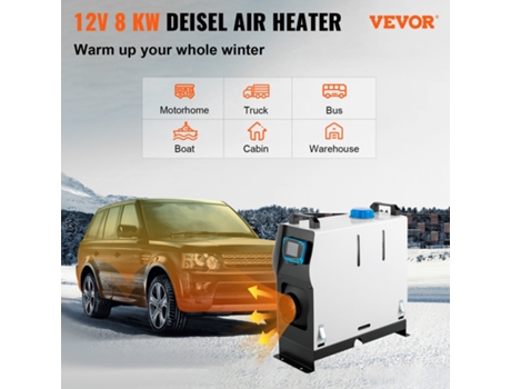 Calentador de aire diésel todo en 1, calentador para camión de 8Kw, interruptor LCD rojo VEVOR