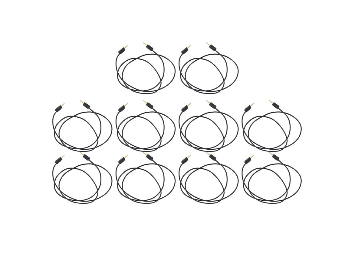 Cable De Prueba De 10 Piezas Con Conector Banana De Pvc Y Latón Para Multímetro, 2 Mm², 30 V Ca-60 V Cc, 10 A, 0,44 Mm², Negro