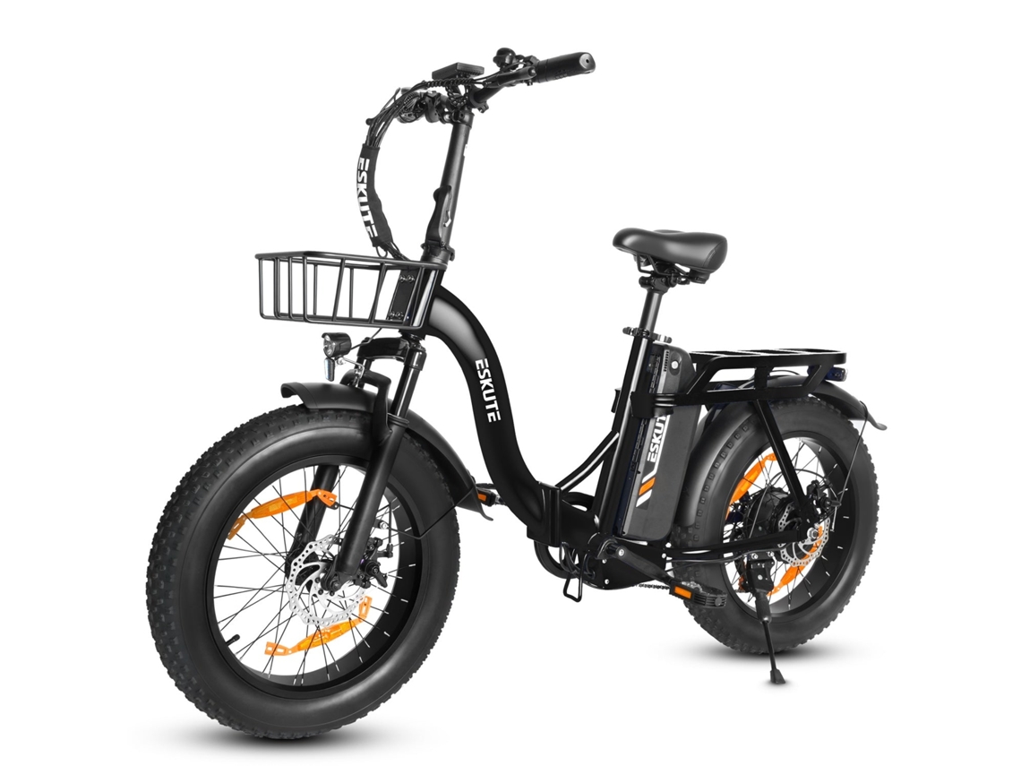 Eskute D202 E-bike - Motor 250w Batería 48v20.8ah 20x4 Frenos De Disco Mecánicos - Negro