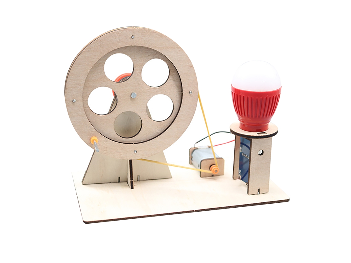 Kit De Generador Manual De Madera Para Armar, Ideal Para Experimentos Científicos Educativos Para Niños.