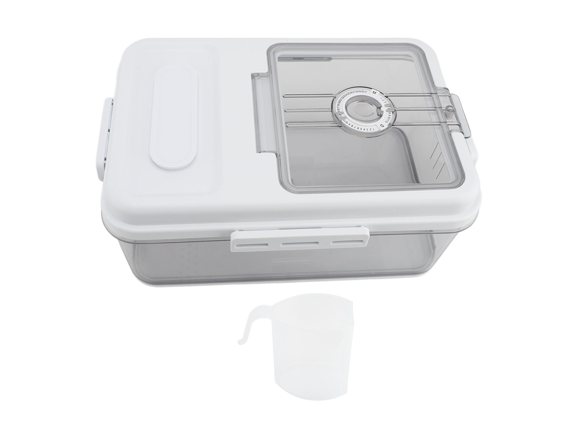 Caja Para Almacenar Pan Con Tapa Hermética Y Contador De Tiempo De Cocción.
