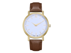 Reloj De Pulsera Analógico Redondo De Cuarzo Para Hombre/mujer, Ideal Para Parejas, Estilo Café De Moda.