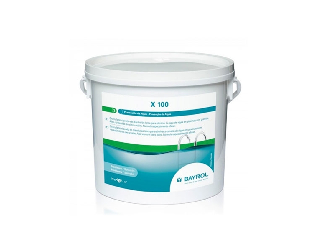 Cloro Granulado Lento X BAYROL 100 5Kg - Apto Para Piscinas De Gresite