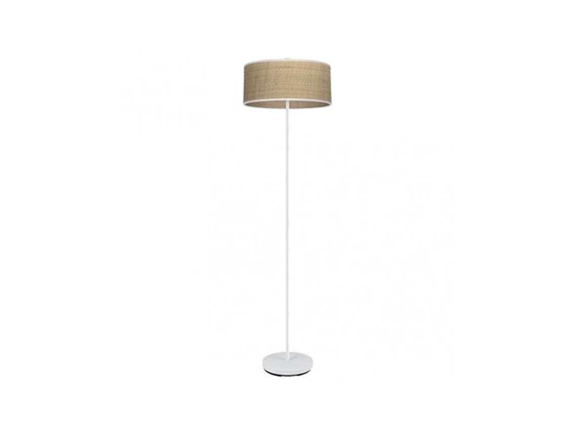 Pie de salón Jerte 1xe27 Blanco/natural 165x40x40 Cm Fabrilamp