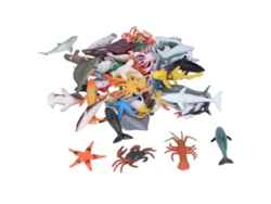 Juego De 48 Juguetes De Plástico Seguros Y Educativos De Animales Marinos Para Niños De 4 A 6 Años.