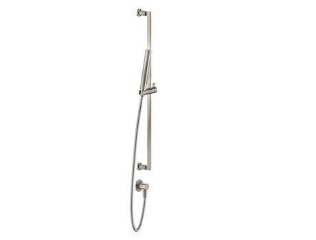 Juego de barra de ducha GESSI Inciso 800 mm, con codo de conexión a la pared 1/2, ducha anticalcárea y manguera 1500 mm El soporte de la ducha no se