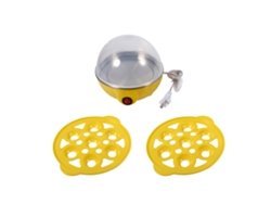 Olla Eléctrica Multifuncional De Doble Capa Para Huevos Con Función Automática E Indicador De Nivel De Agua (amarilla)