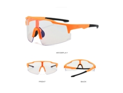 Gafas De Sol Fotocromáticas Deportivas Al Aire Libre Uv400 Hombres Mujeres Ciclismo Correr Naranja Blanco Chrui