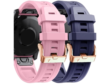 Correa Silicona Cierre Metálico para Garmin Fenix 5S Plus Rosa y Morado Pack 2X VEANXIN
