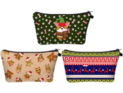 Set De Neceser De 3 Piezas Con Bolsillos De Almacenamiento, Neceser De Maquillaje Para Mujer
