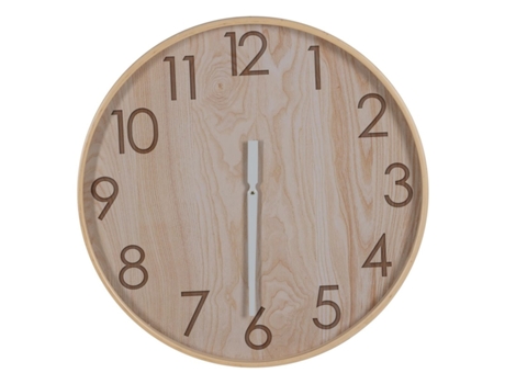 Reloj de Pared Natural Madera 60 x 60 x 5,5 cm BIGBUY HOME