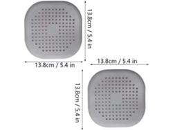 2 Filtros Silicona Gris Protección Drenaje Para Pia Cocina Banheiro