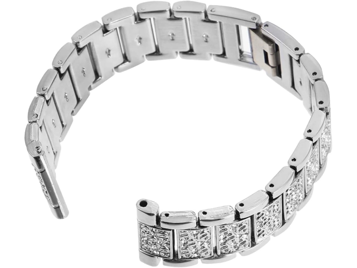 Elegante Pulsera Diamantes Imitación Reloj Vestir Accesorios Repuesto Plata Compatibles