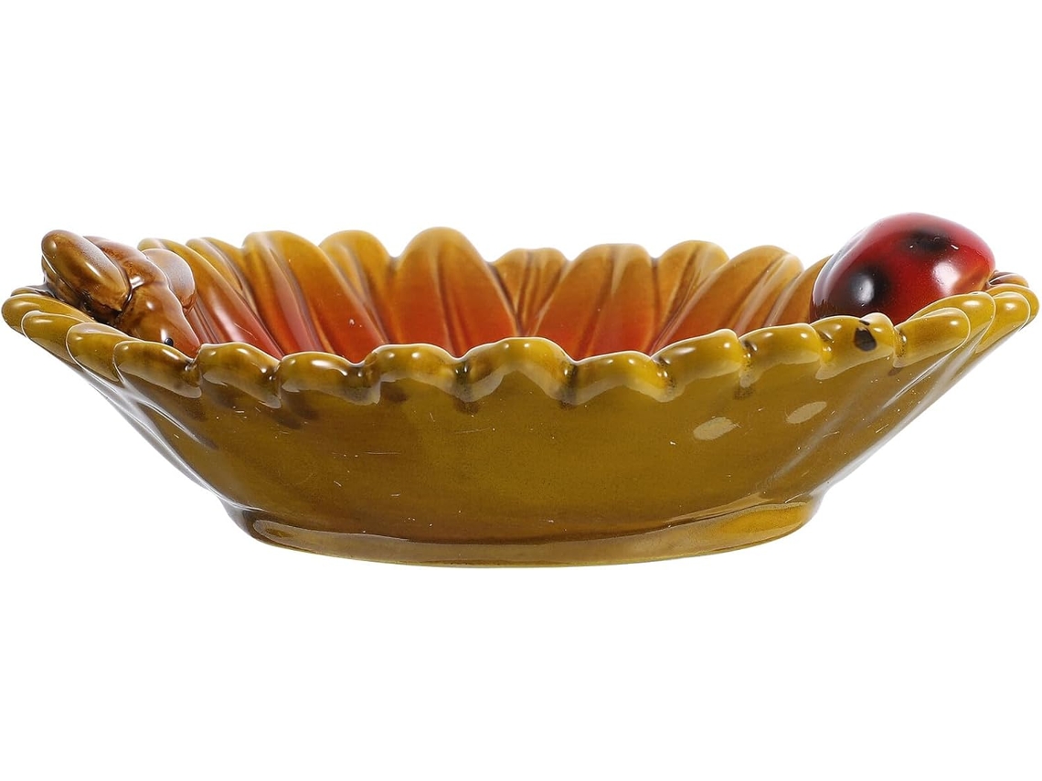 Nuobesty Bandeja De Cerámica Con Forma De Girasol Para Llaves, Bandeja De Almacenamiento Decorativa Multifuncional Para