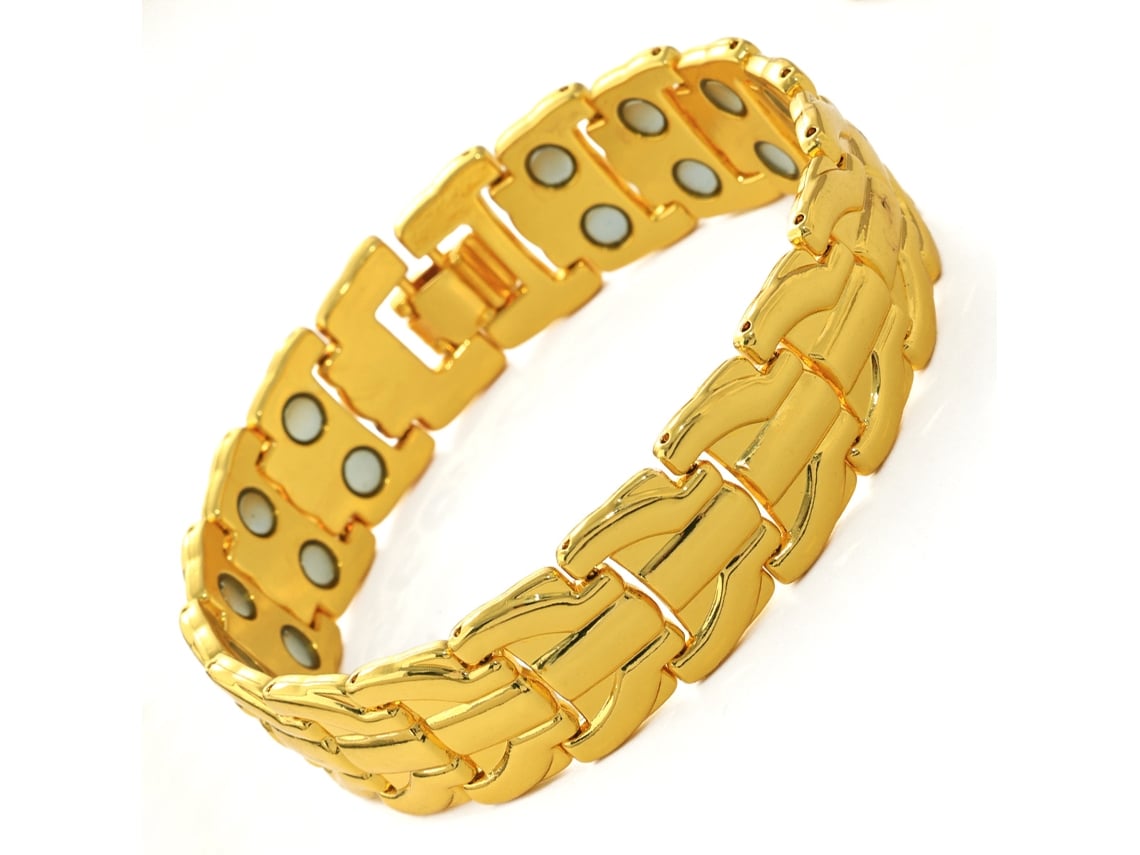 Pulseira De Cobre, Bracelete De Terapia Magnética, Ajustável (ouro) Spqment