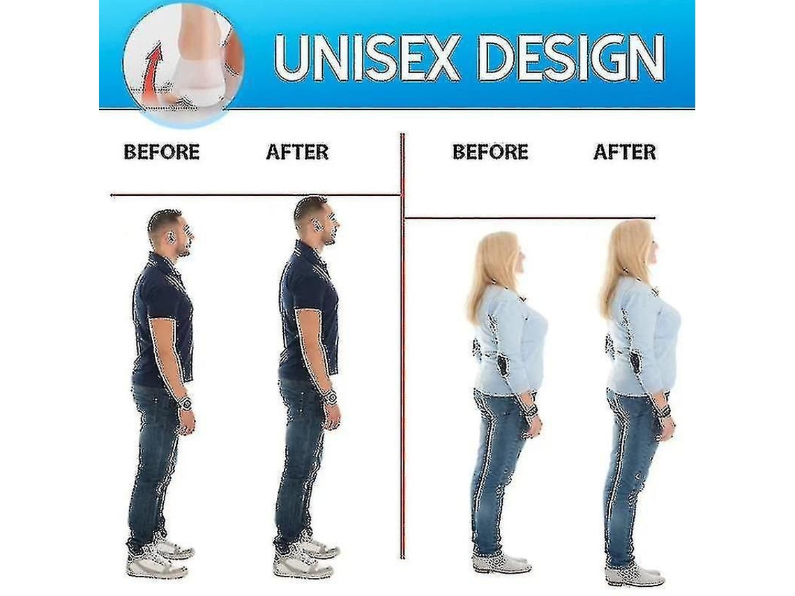 1 Par De Plantillas Invisibles De Silicona Para Aumentar La Estatura Con Capa De Confort Para Zapatos Unisex.