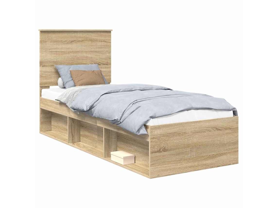 Maison Exclusive - Estructura De Cama Con Cabecera Roble Sonoma 75 X 190 Cm