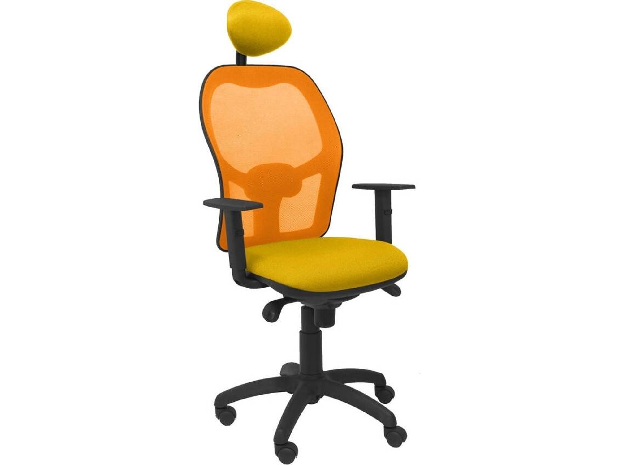 Silla de Escritorio Operativa PYC Jorquera C Amarillo NA (Brazos Ajustables - Malla)