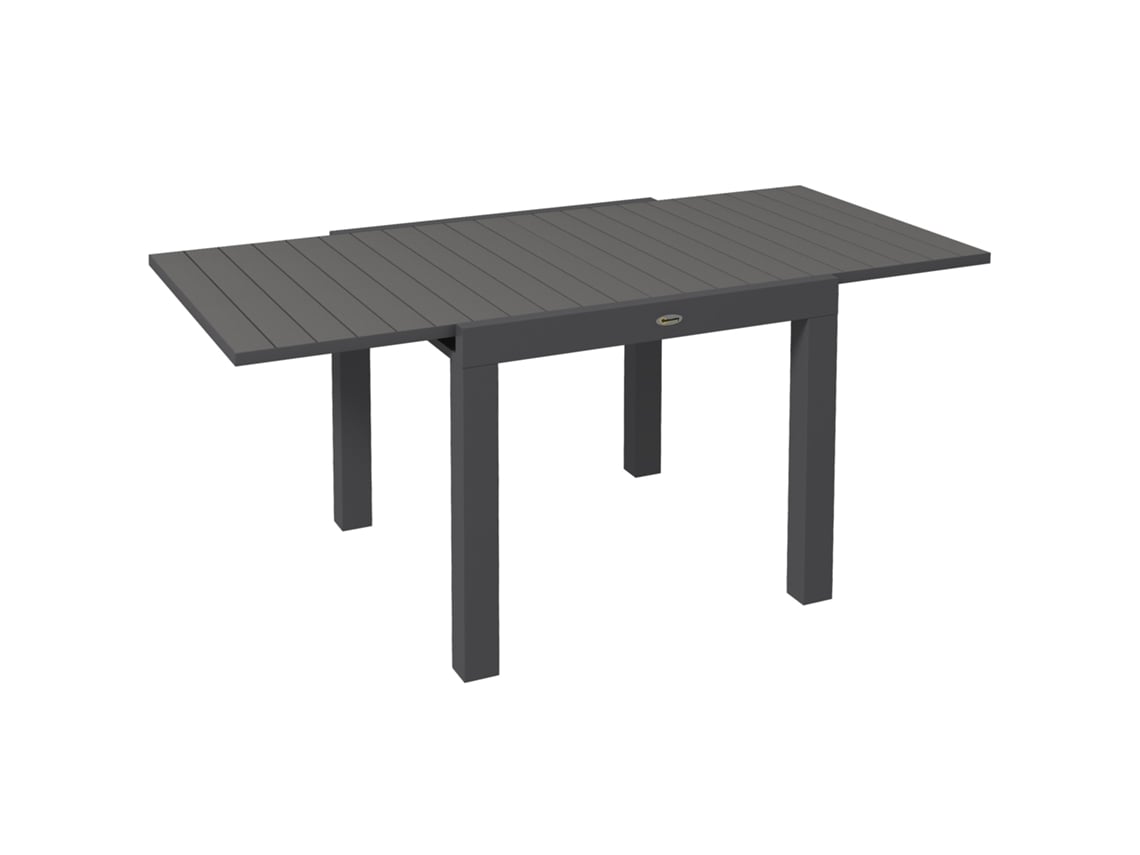 Mesa De Jardín Extensible Outsunny, Aluminio Gris, 81-162 Cm