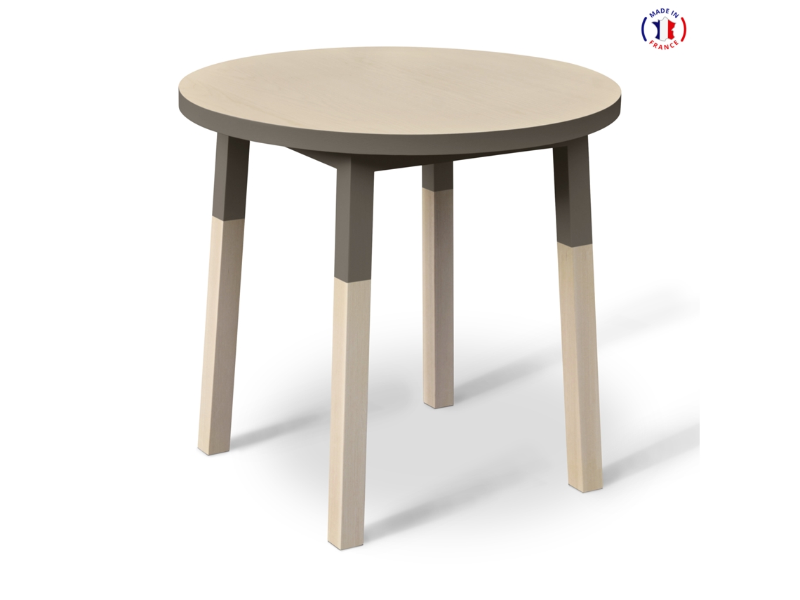 Mesa Redonda MON PETIT MEUBLE FRANÇAIS (Gris Moscada - Madera - 100 x 75 x 100 cm)