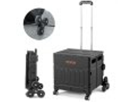VEVOR Carro plegable 53L con tapa y asa ajustable