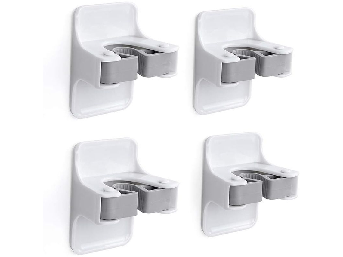 Soporte De Pared Para Escobas, Autoadhesivo, No Requiere Taladrar, Súper Antideslizante, 4 Unidades.